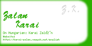 zalan karai business card
